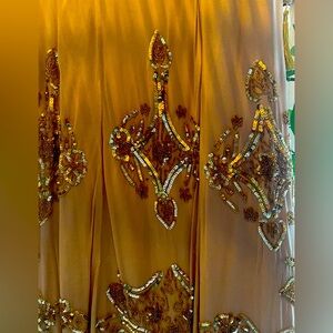 Beautiful long cocktail skirt with embroidered sequins